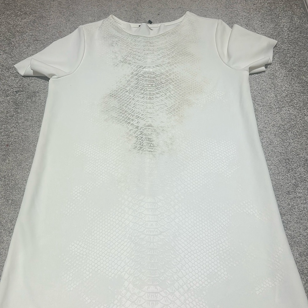 ZARA white animal print dress